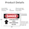 Signmission Construction Area Men Working Above Danger Sign, Plastic, 14in W x 10in L, 2PK OS-2PACK-DS-P-1014-L-1931 - alternate 6
